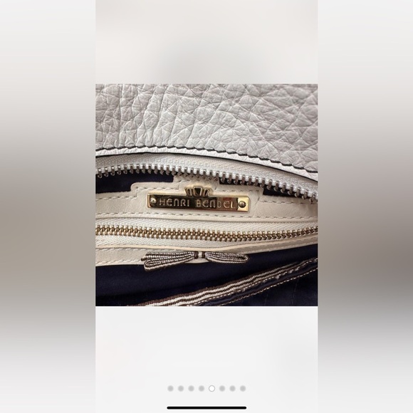 Henri Bendel Black and White Leather Satchel - Picture 5 of 6